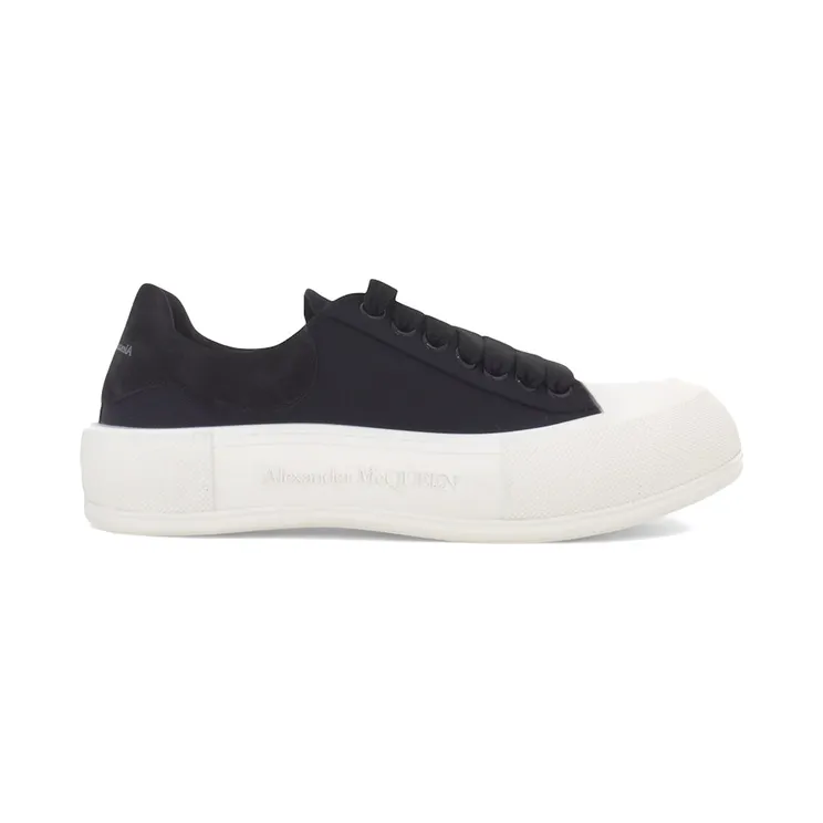 Alexander McQueen Deck Skate Plimsoll Black White (729586 W4MV7 1070)