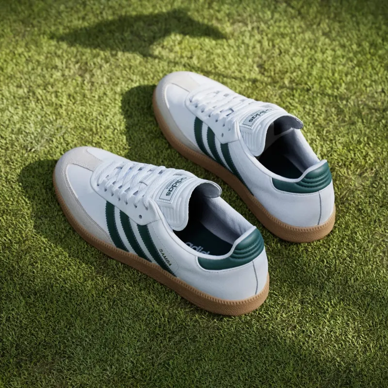 adidas Samba Spikeless Golf Cloud White Collegiate Green Gum (JH6151)