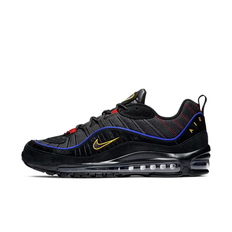 Nike Air Max 98 Black Amarillo University Red (2019) (CD1537-001)