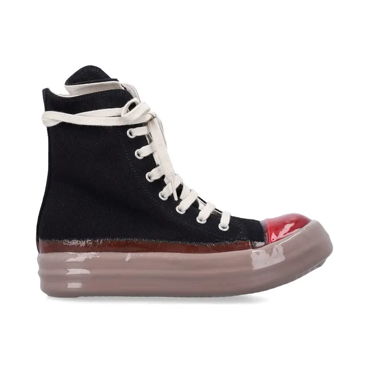 Rick Owens DRKSHDW Sneaks Black Red Dark Beige (DU02E7800 DODP90 3101)
