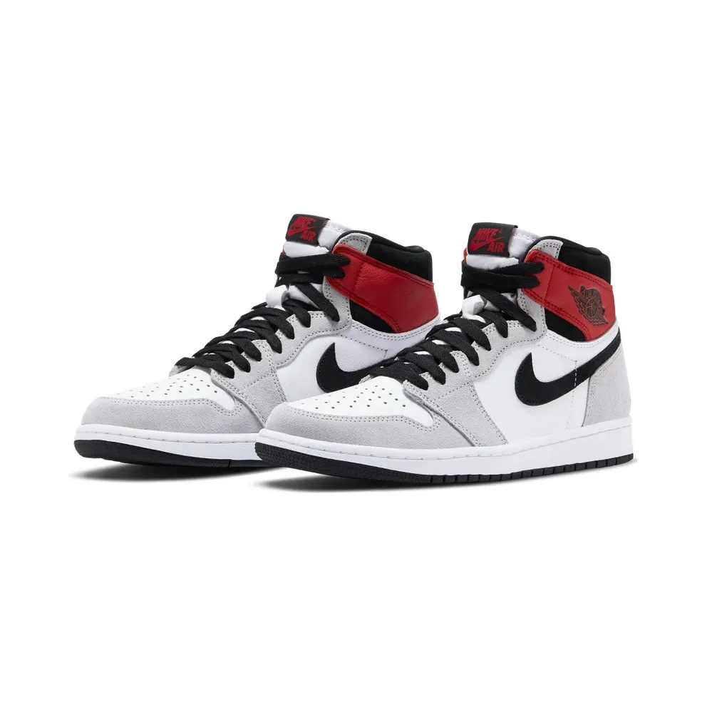 Jordan 1 Retro High Light Smoke Grey White/Black-Light Smoke Grey-Varsity Red (555088-126)