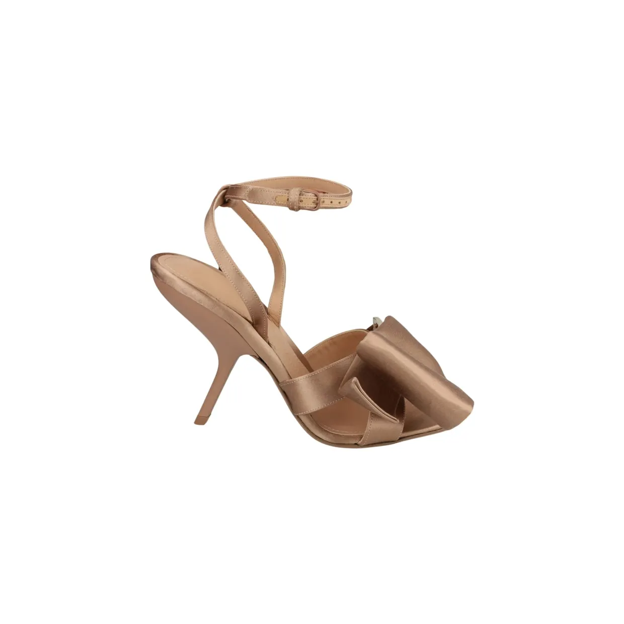 Ferragamo Helena X5 Satin Sandals Bone (01F808-763041-1C)
