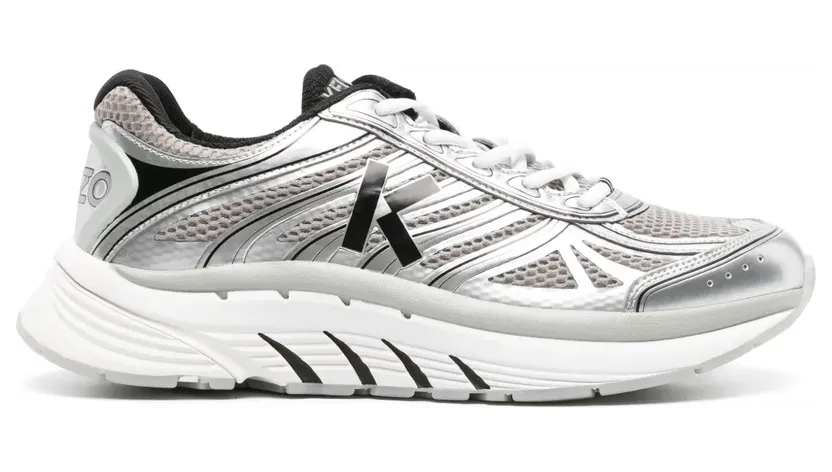 Kenzo Pace Mesh-Sneakers im Metallic-Look – Grau (FE55SN070F64)