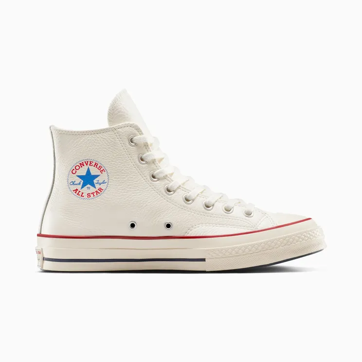 Converse Chuck 70 Leather Egret/Natural Ivory/Blue (A12213C)
