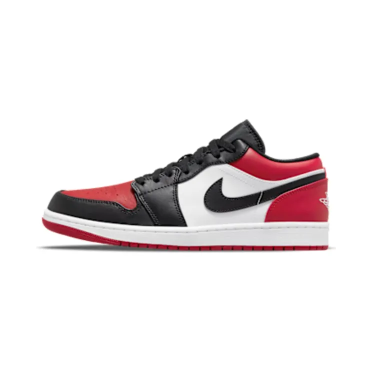 Air Jordan 1 Low Bred Toe “Gym Red / Black / White” (553558-612)