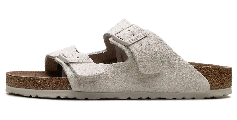 Birkenstock ARIZONA SOFT FOOTBED “Suede Leather – Antique White” (1024554)