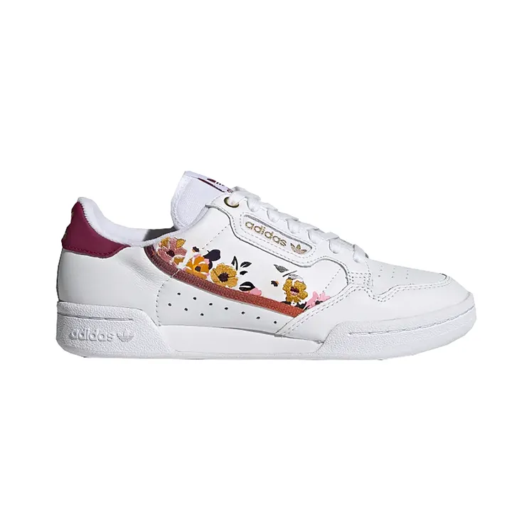 Adidas Her Studio London x Continental 80 ‘Floral Print’ Cloud White/Power Berry/Gold Metallic (FW2536)