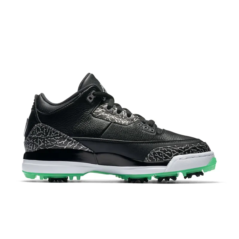 Jordan 3 Retro Golf Black Green Glow Black/Black-Green Glow (AJ3783-001)