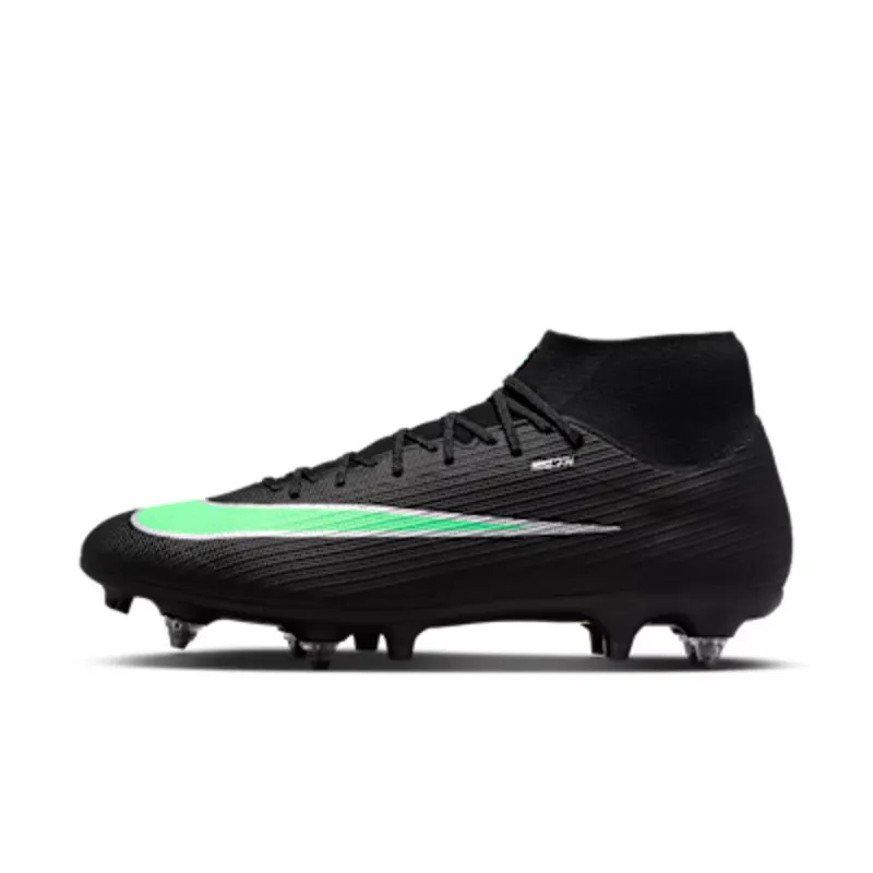 Nike Mercurial Superfly 11 Academy Multi-Ground High-Top “Black/Black/Illusion Green” (IO1492-001)