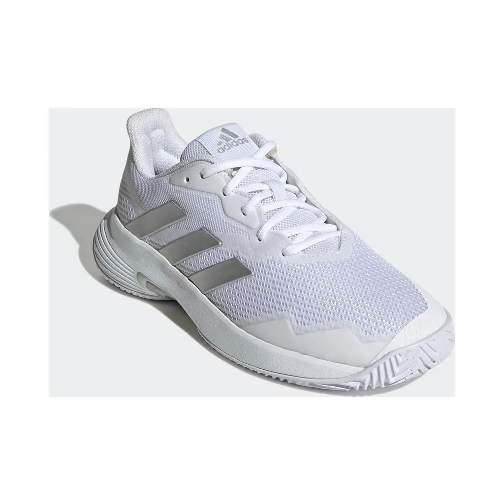 Adidas Courtjam Control Tennis Shoes Cloud White / Silver Metallic / Cloud White (GY1334)