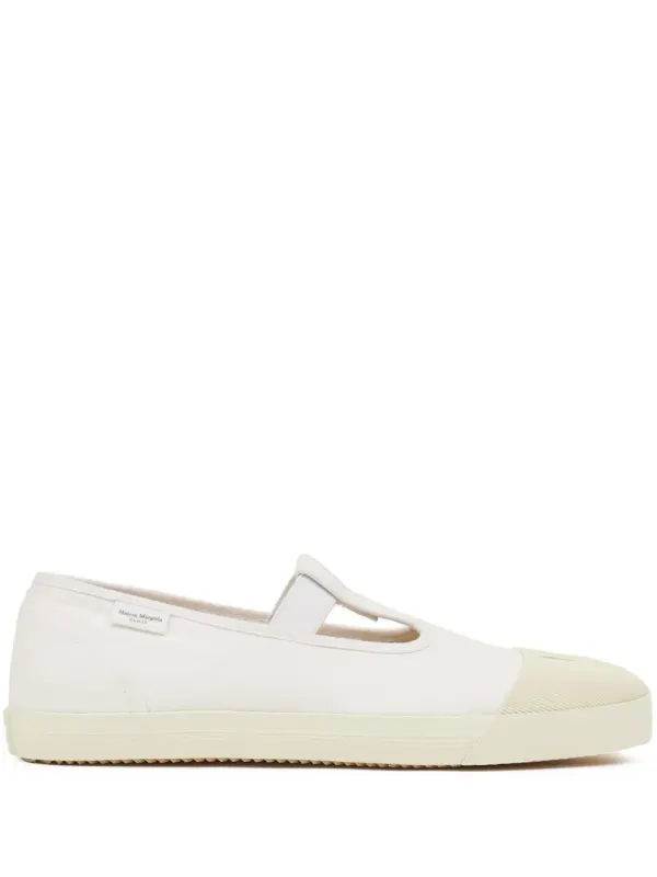 Maison Margiela On the Deck Tabi Canvas-Pumps – Weiß (S97WS0064P4291)