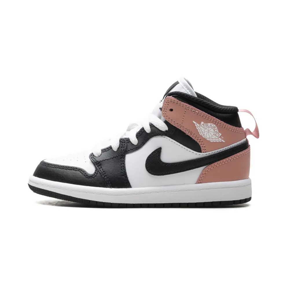 Jordan 1 Mid PS “White Rust Pink Black” (DQ8424-100)