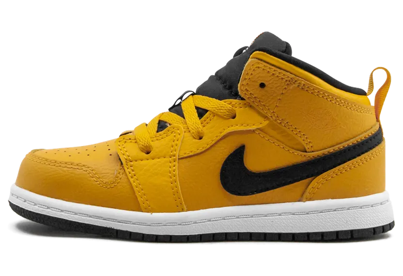 Air Jordan 1 Mid TD ‘University Gold’ University Gold/White-Gym Red-Black (640735-700)