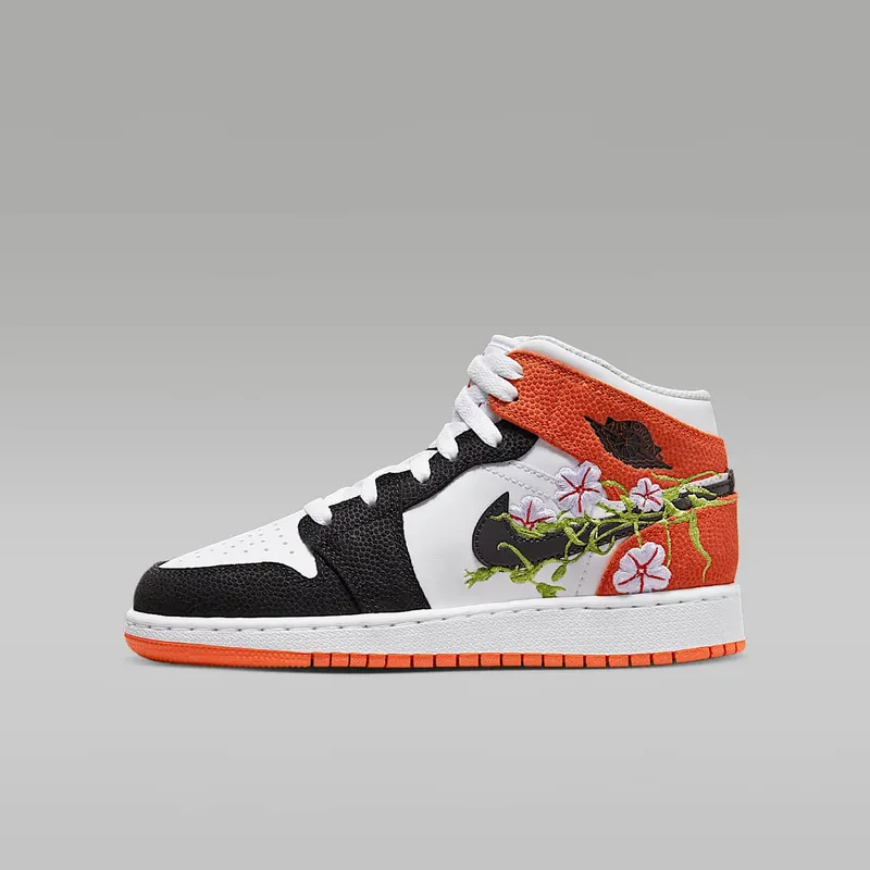 Air Jordan 1 Mid GS “Basketball Blossom” (DQ8390-100)