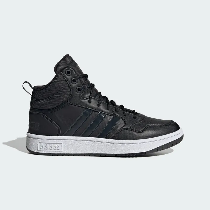 Adidas Hoops 3.0 Mid Lifestyle Basketball Classic Fur Lining Winterized Core Black / Carbon / Cloud White (GW6434)