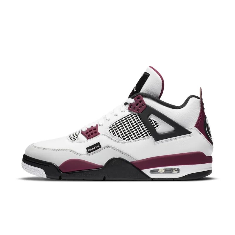 Jordan 4 Retro PSG Paris Saint-Germain White/Black-Metallic Gold-Bordeaux (CZ5624-100)