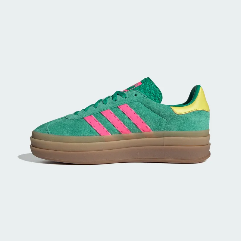Adidas Gazelle Bold Court Green / Lucid Pink / Pure Sulfur (JH9668)