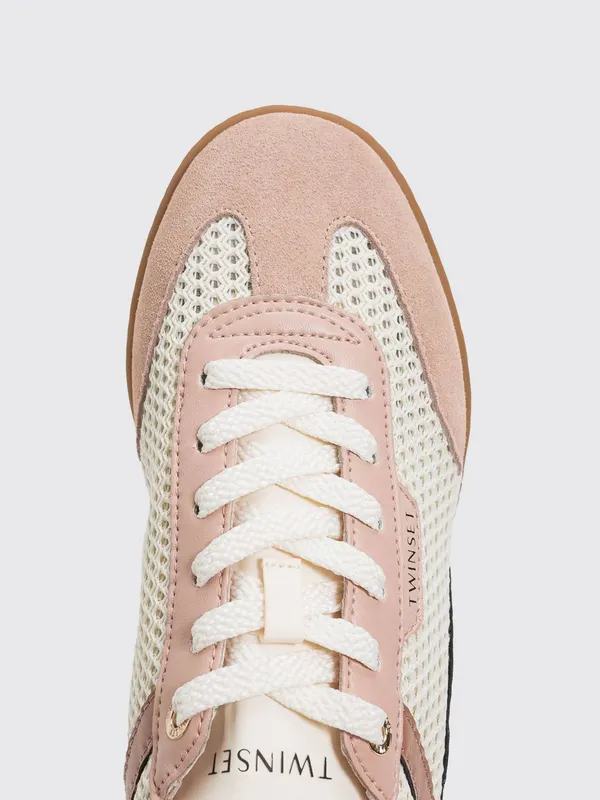 Twinset Leather and Mesh White 1 (261TGT12A13541)