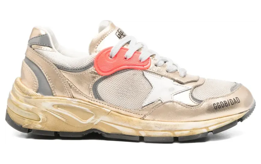 Golden Goose Dad-Star Sneakers im Metallic-Look – Nude (GWF00884F007461)
