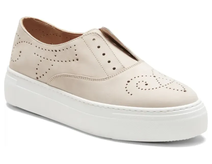 Fratelli Rossetti Slip-on sneakers met geperforeerde details – Beige (76043)
