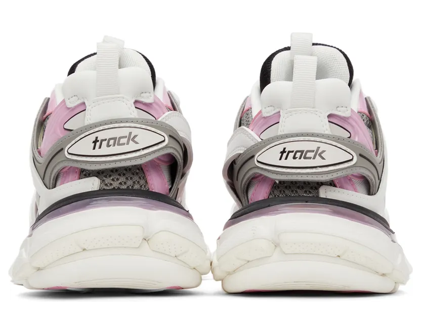 Balenciaga White & Pink Track 2.0 Sneakers (542436 W2FS9) (4)