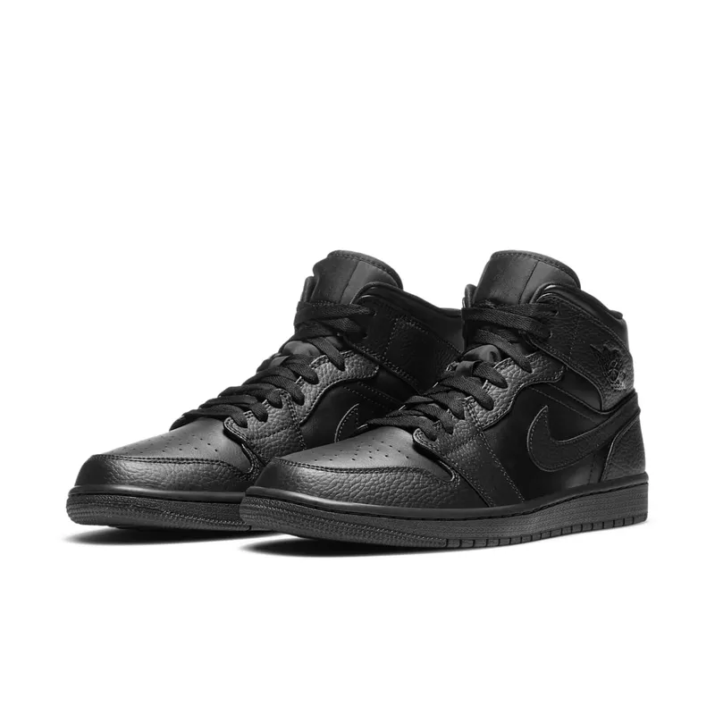 Air Jordan Nike AJ I 1 Mid Triple Black (2020) (554724-091)