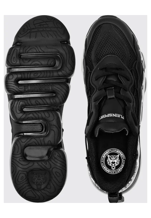 Plein Sport Mesh And Leather Sneakers Black (PAESUSC0746STE003N0202) (2)