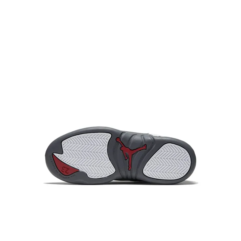 Jordan 12 Retro White Dark Grey (PS) White/Dark Grey-Gym Red (151186-160)