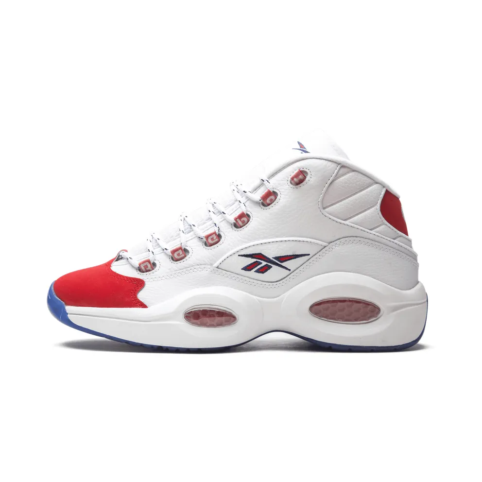 Reebok Question Mid Red Toe 25th Anniversary White/White-Red (Other Brands Reebok)