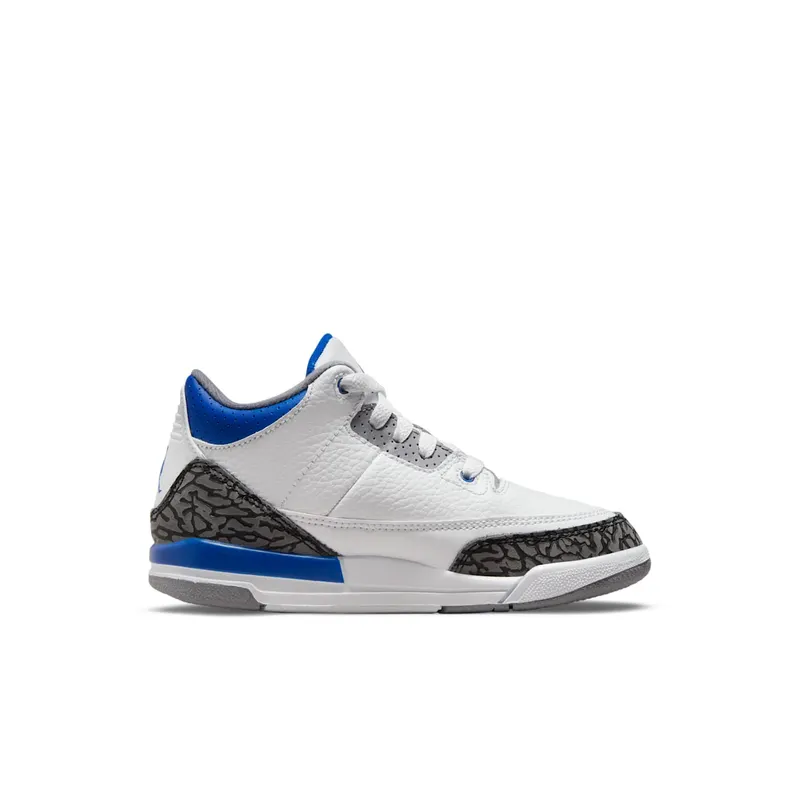 Air Jordan 3 Retro Racer Blue (PS) (2021) (429487-145)