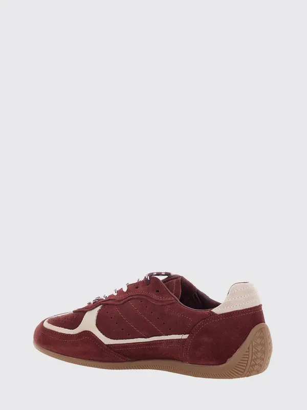 Alohas Two-Tone Leather and Suede with Printed Logo Burgundy (S10111411)