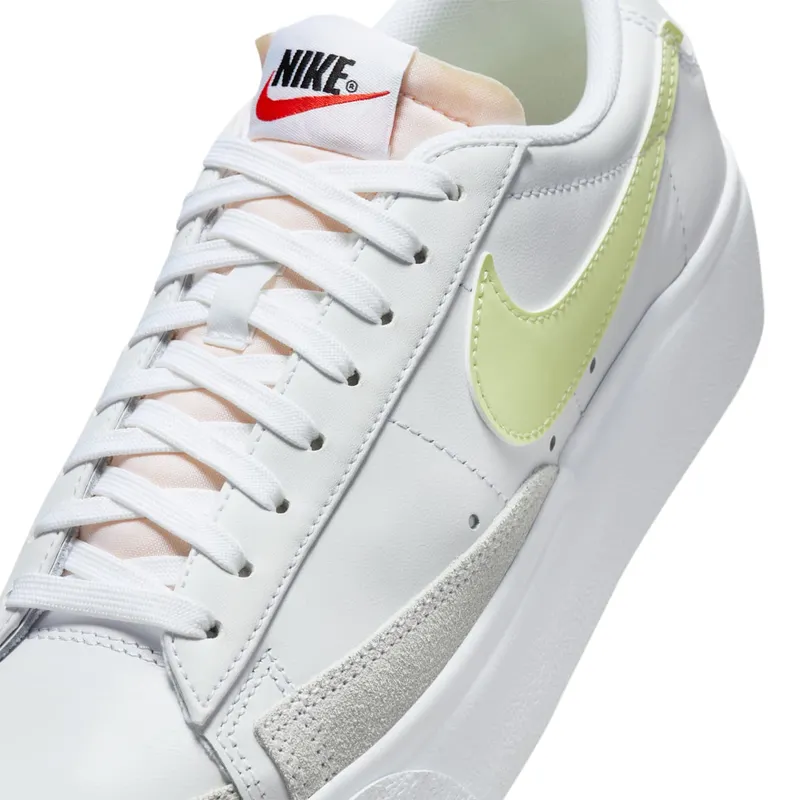 Nike BLAZER LOW PLATFORM “WHITE LIFE LIME” (DJ0292-115)