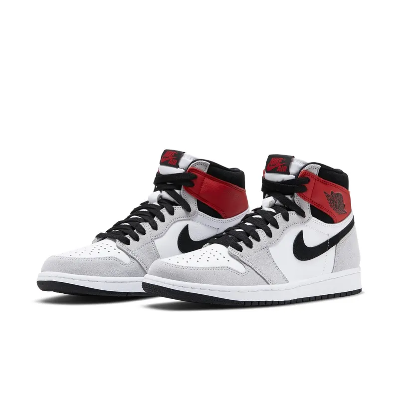 Jordan 1 Retro High Light Smoke Grey White/Black-Light Smoke Grey-Varsity Red (555088-126)