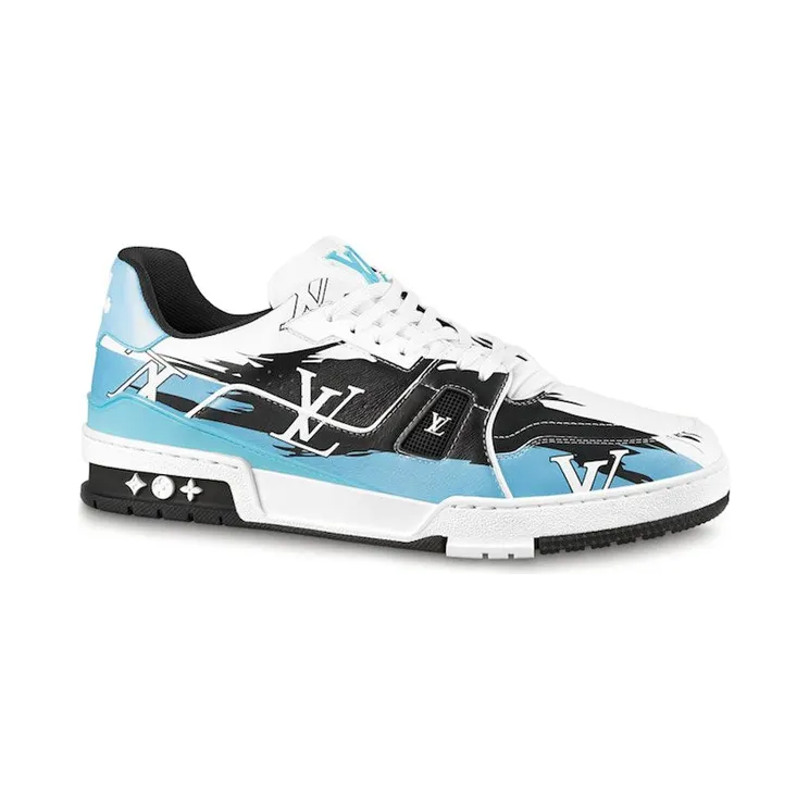 Louis Vuitton LV Trainer #54 Graphic Print White Black Blue (1AA376)