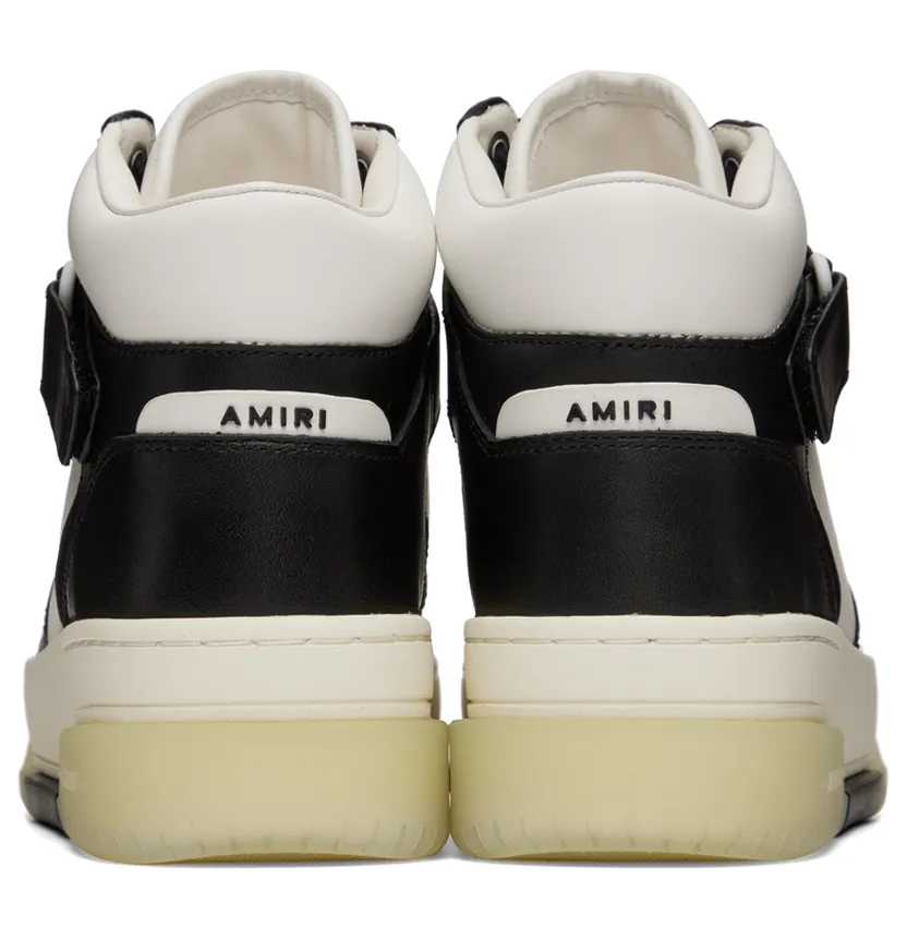 AMIRI Black & White Stadium Mid Sneakers (AW22MFS005) (2)