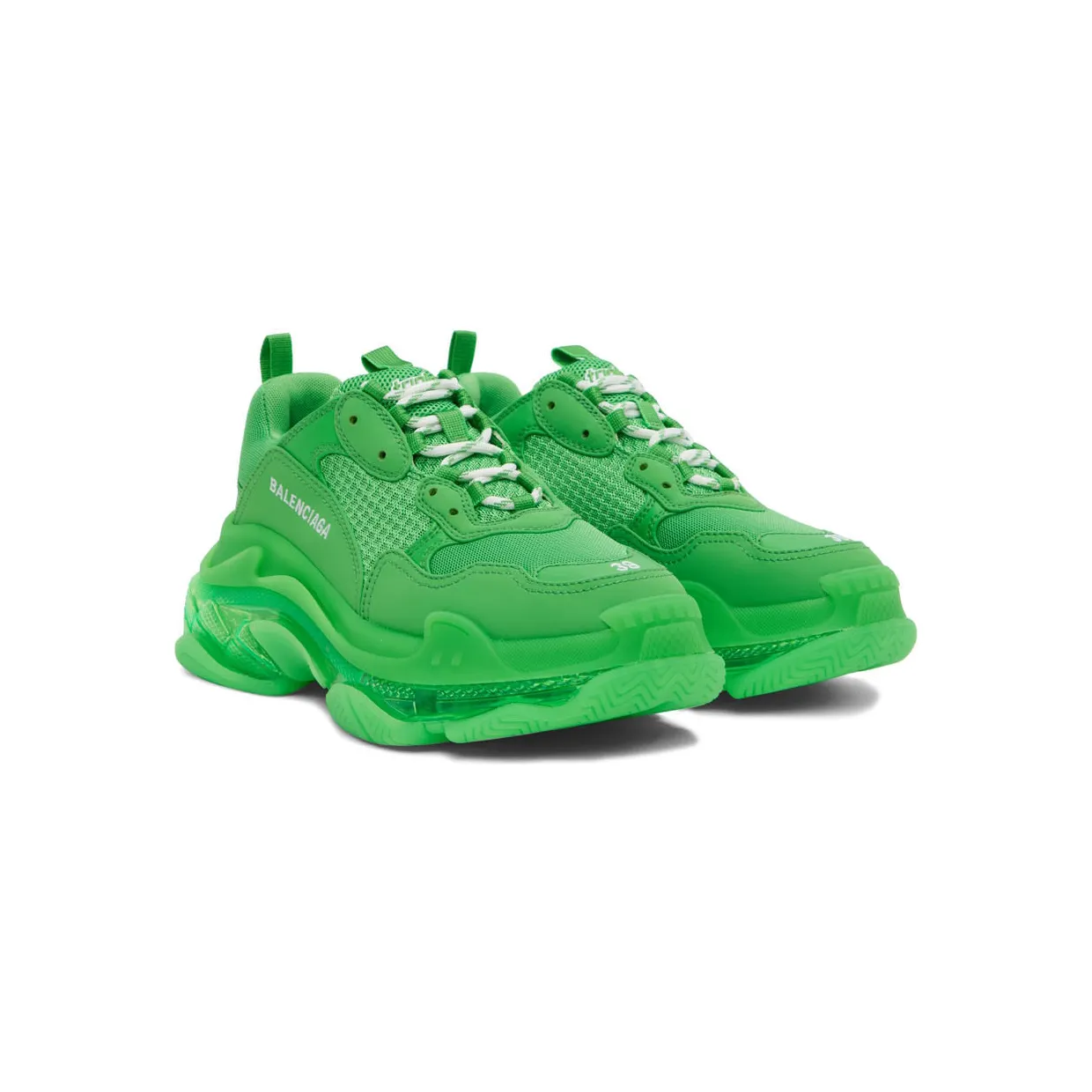 Balenciaga Green Triple S Sneakers (541624-W2GA1-3510) (4)