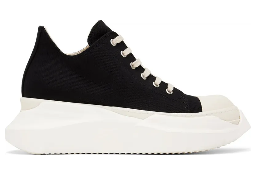 Rick Owens Drkshdw Black Abstract Low-Top Sneakers (DU02B4842 DQ)