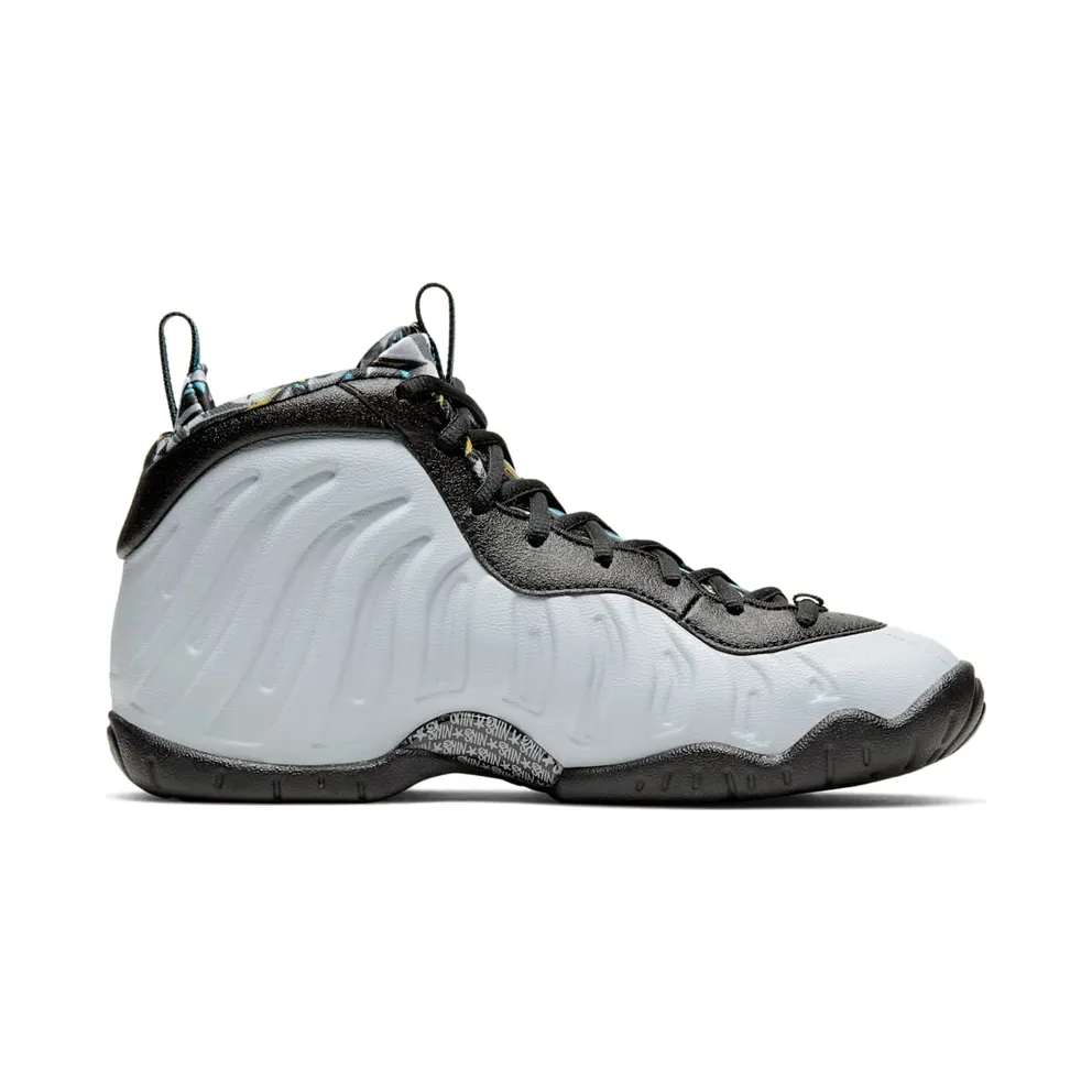 Nike Air Foamposite One Graffiti (GS) Muslin/Lavender Mist-Hyper Crimson-Volt (644791-009)