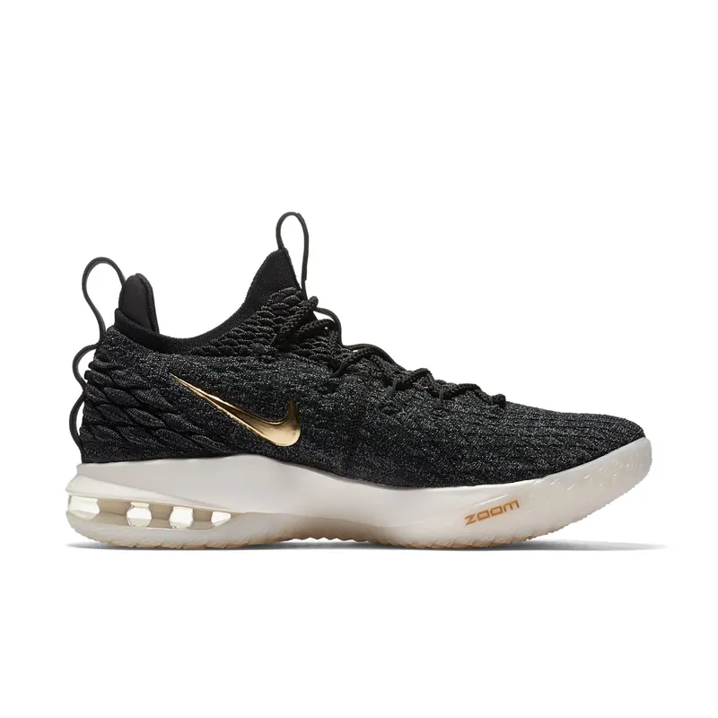 Nike LeBron 15 Low Black Gold Black/Metallic Gold-Phantom (AO1755-001)
