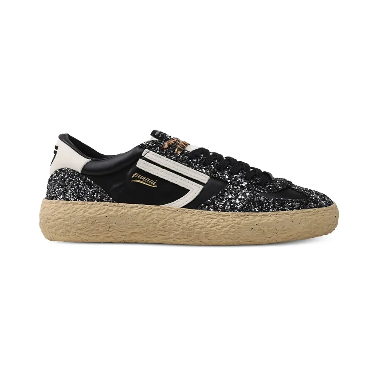 Puraai met glitters “Black” (PU101V037GLIMMER)