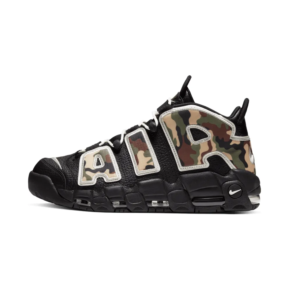 Nike Air More Uptempo 96 Camo Black/Sail-Light British Tan-Asparagus-Outdoor Green-Celestial Gold (CJ6122-001)