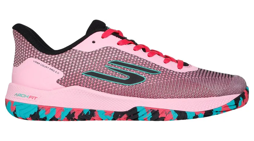 Skechers Viper Court Pro 2.0 Sneaker Roze/Zwart