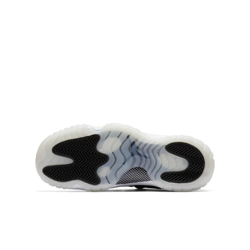 Jordan 11 Retro Low Barons (GS) Black/Metallic Silver-White (528896-010)