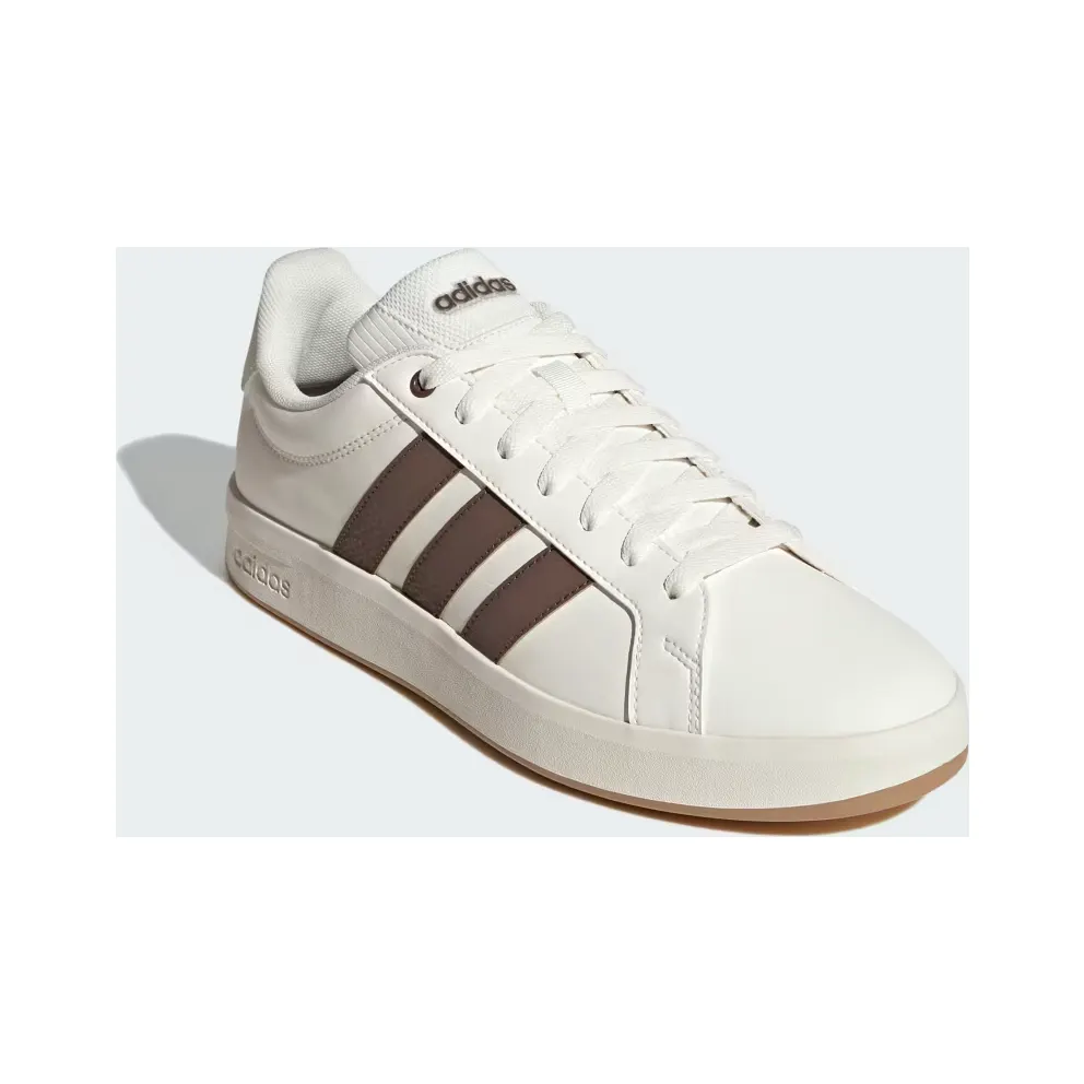 adidas Grand Court Base 3.0 “Core White / Earth Strata / Gum” (KK4826)