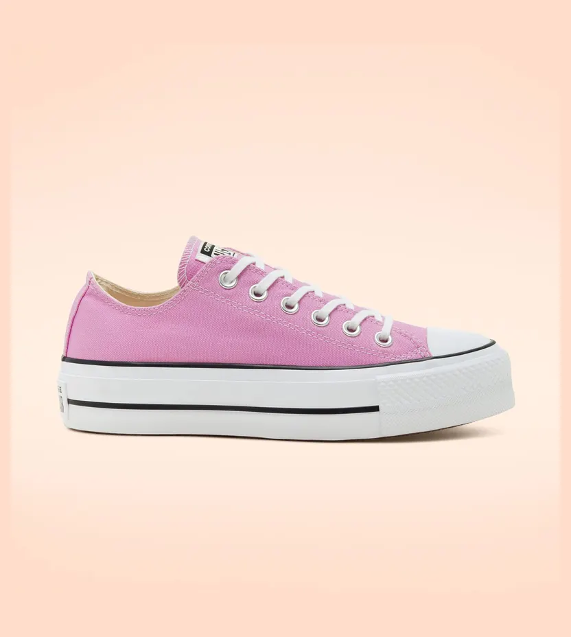 Converse Seasonal Color Platform Chuck Taylor All Star Thick Sole Pink White (566756C)