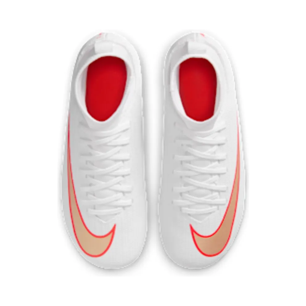 Nike Jr. Mercurial Superfly 11 Club ‘ Multi-Ground High-Top “White/Bright Crimson/Blur” (IU1795-100)