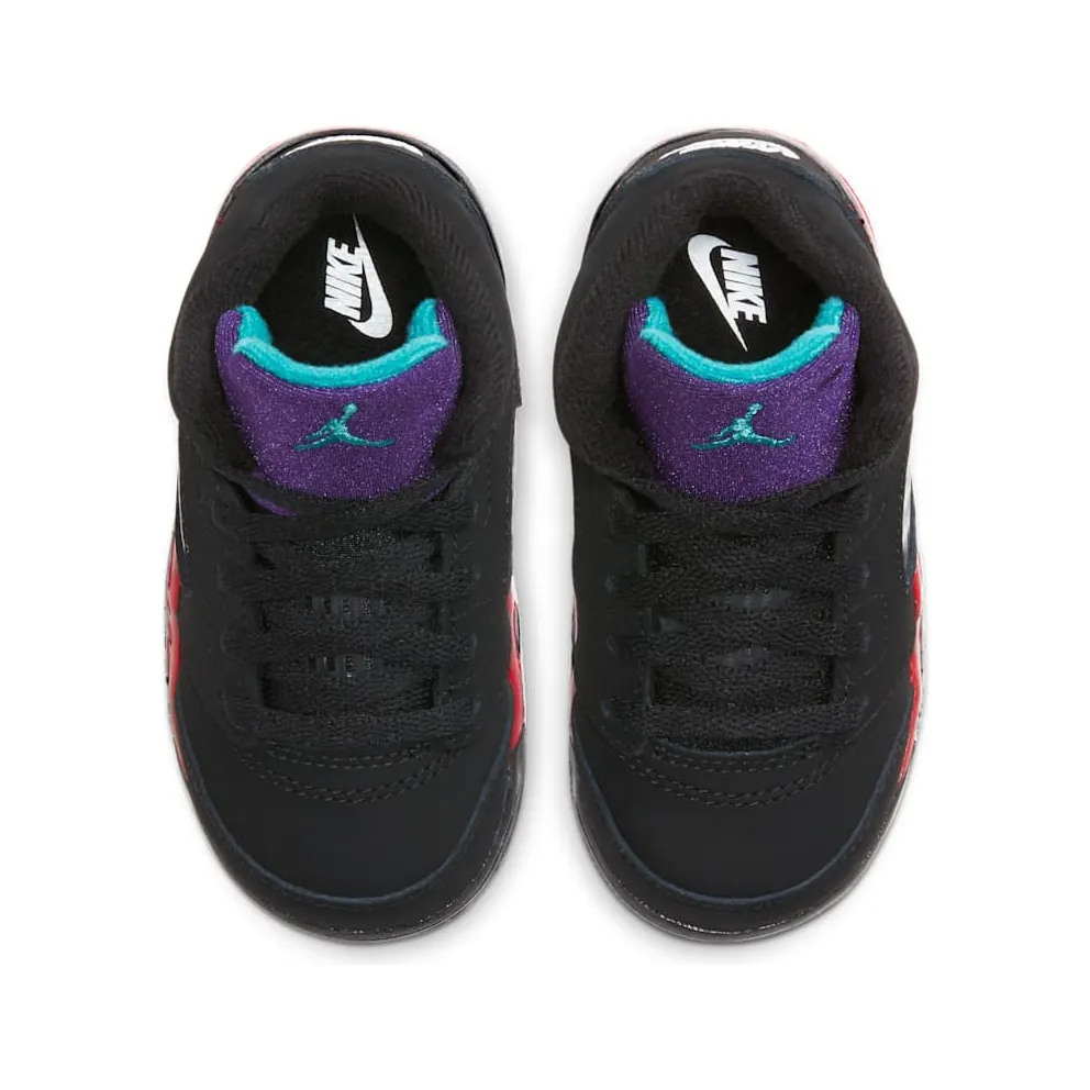 Jordan 5 Retro Top 3 (TD) Black/Fire Red-Grape Ice-New Emerald (CZ2991-001)