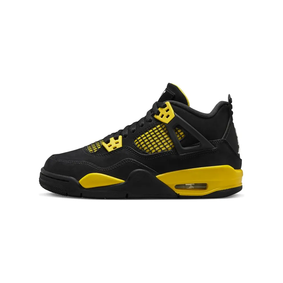 Air Jordan 4 Retro Black/Tour Yellow/White (408452-017)