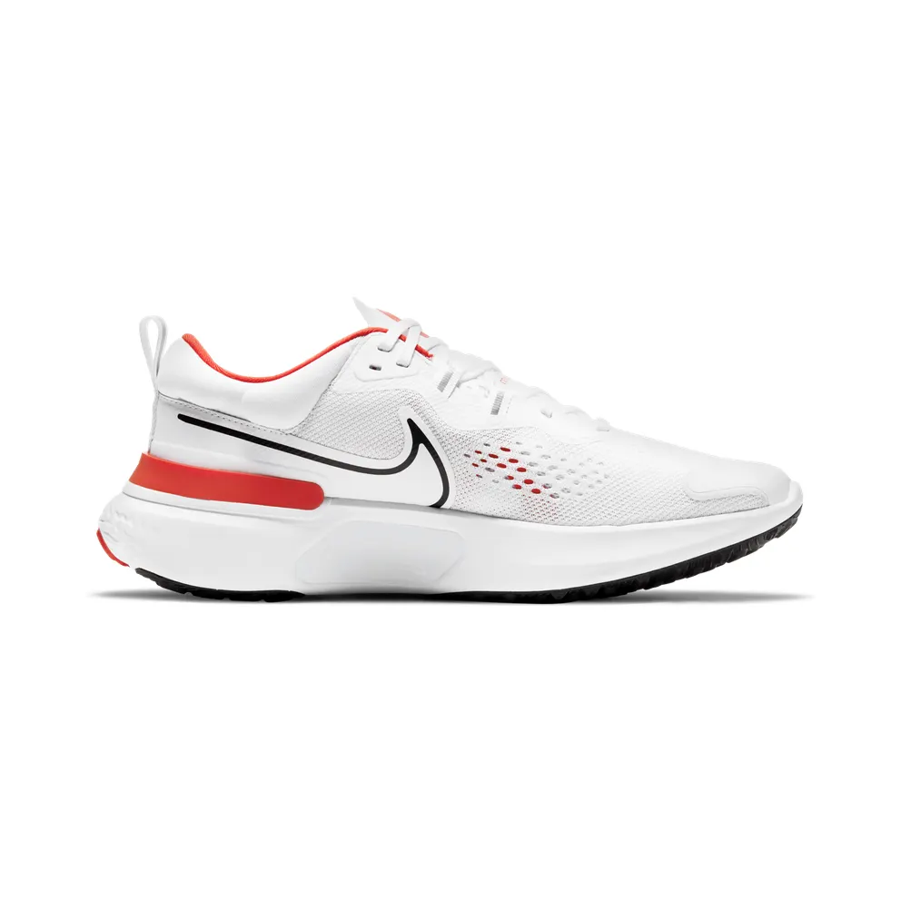 Nike React Miler 2 “White / Chile Red / Platinum Tint / Black” (CW7121-100)