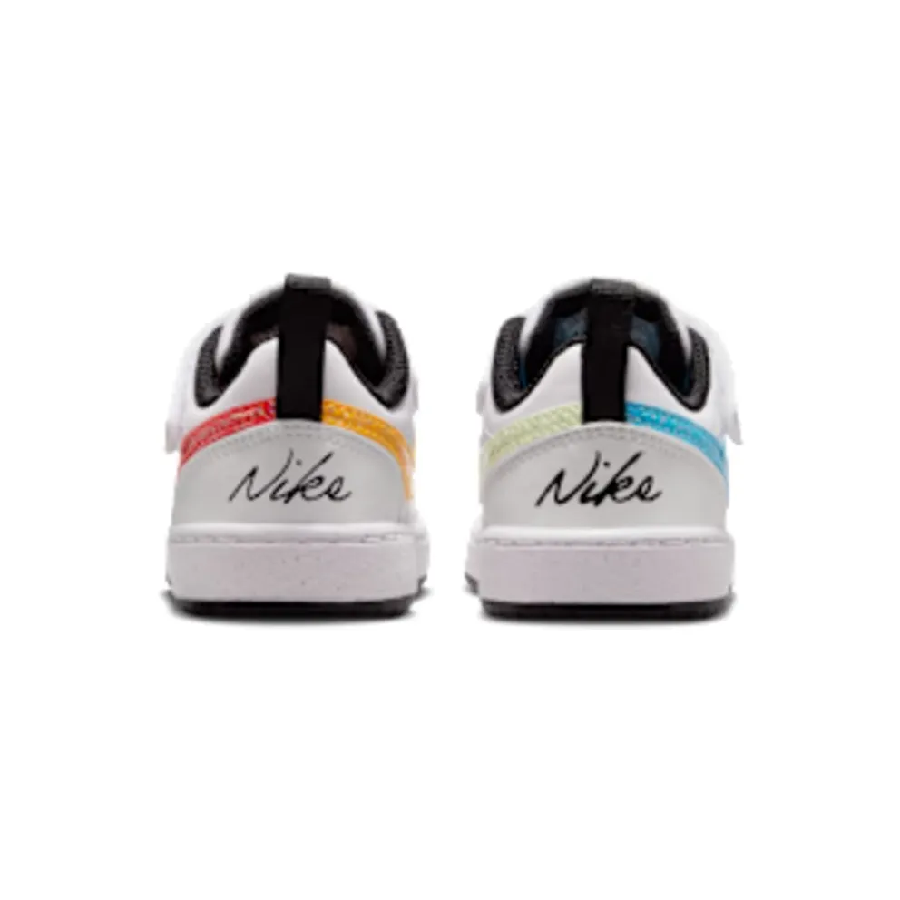Nike Court Borough Mid 2 “White / Picante Red / Barely Volt / Current Blue” (IR1528-100)